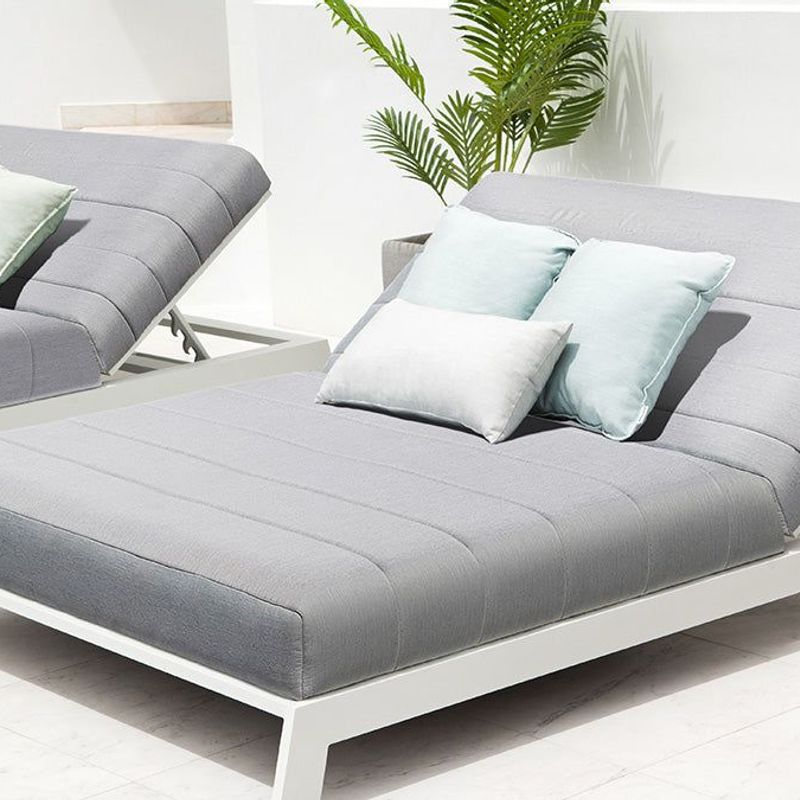 Piha Double Lounger - White