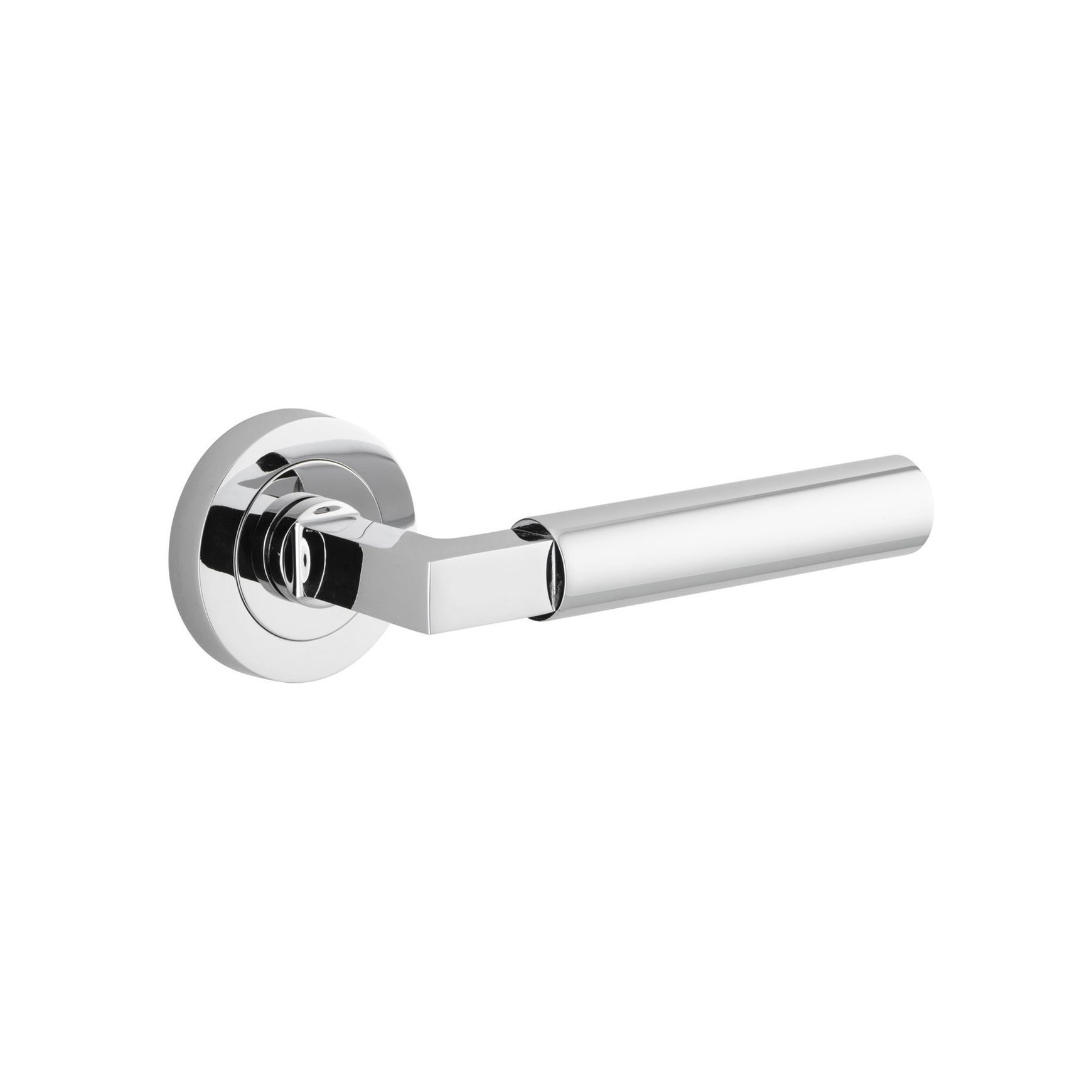 Iver Berlin Door Lever Handle on Round Rose Passage