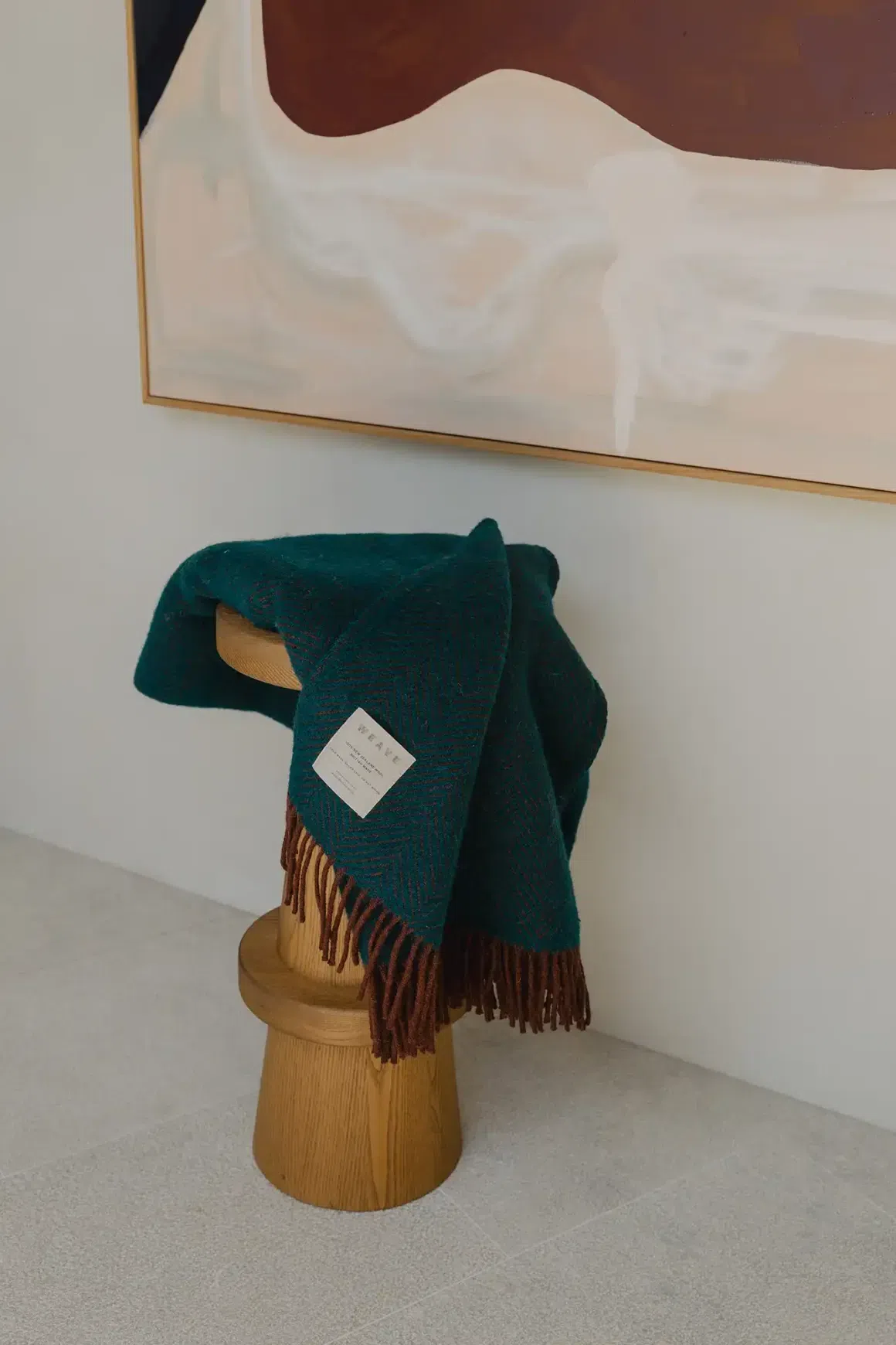 Weave Home Lerwick Throw Blanket - Hunter | NZ Wool