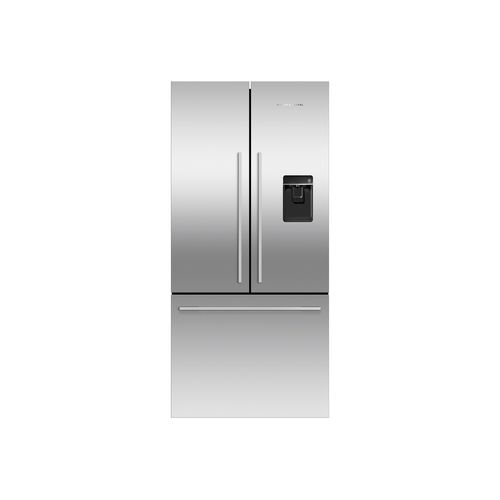 Freestanding French Door Refrigerator Freezer, 79cm, 487L, Ice & Water, Stainless Steel