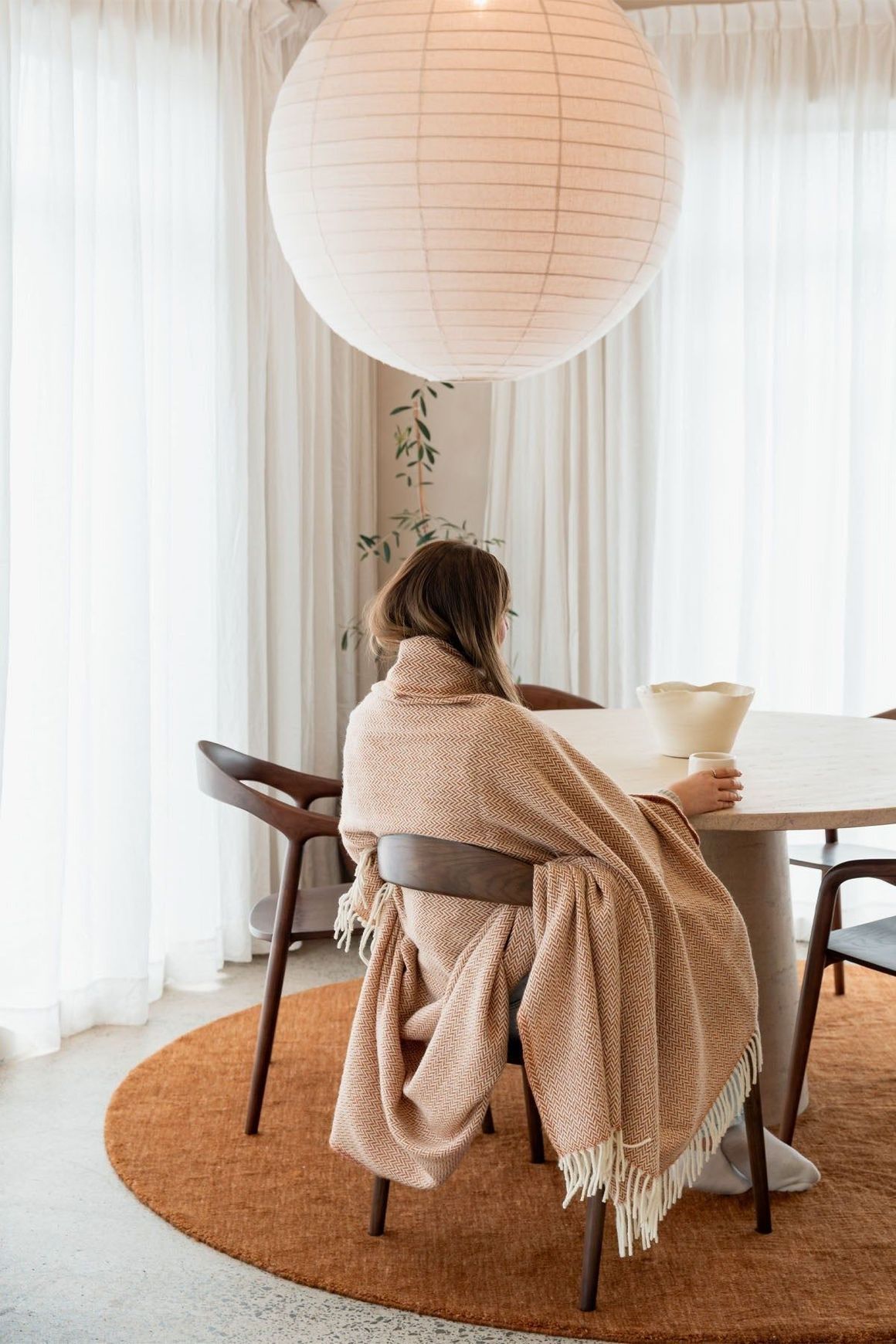 Ruanui Station Lambswool Throw - Rakaia Rust