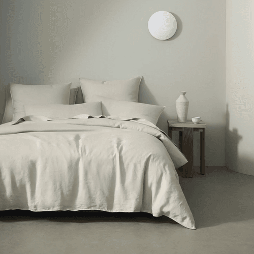 Ravello Pillowcase Pair - Bone | Standard, King or Euro Size