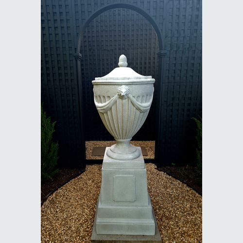 Robert Adams Urn And Plinth - Pietro Stoneware