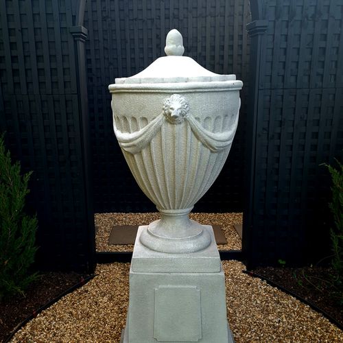 Robert Adams Urn And Plinth - Pietro Stoneware