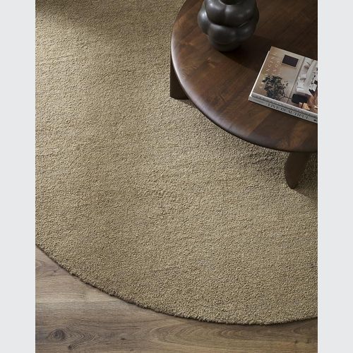Baya Dorset NZ Wool Round Floor Rug - Biscuit