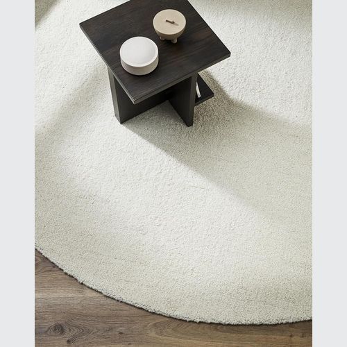 Baya Dorset NZ Wool Round Floor Rug - Natural White