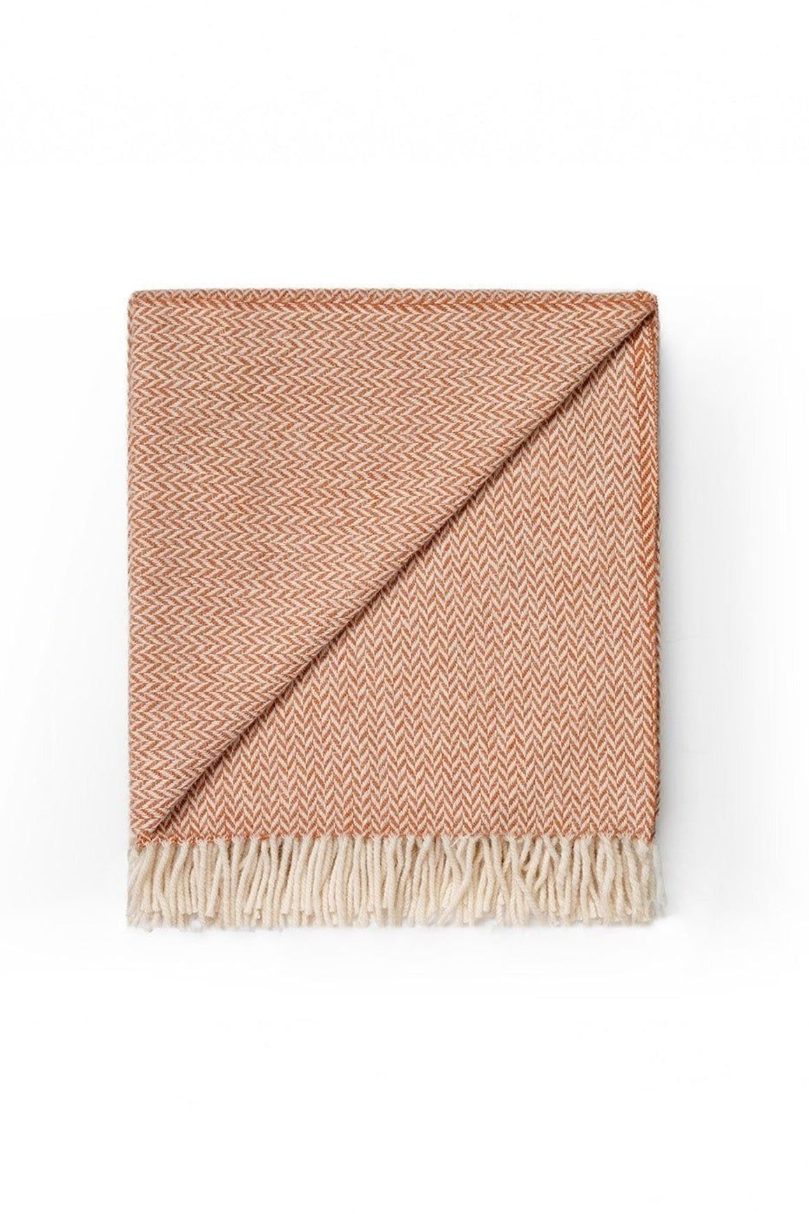 Ruanui Station Lambswool Throw - Rakaia Rust