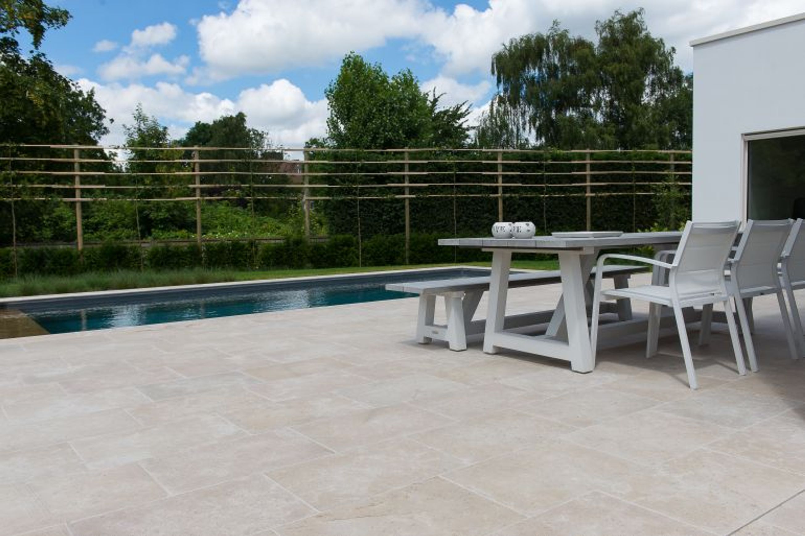 Sinai Pearl Brushed Limestone Pool Coping