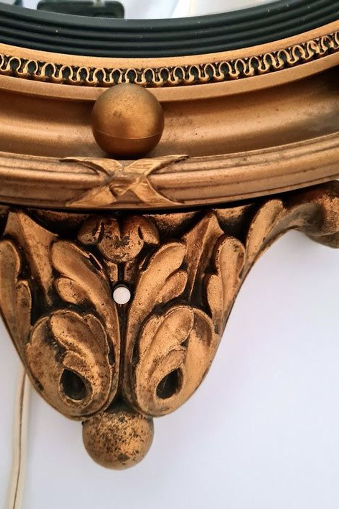George IV Style Gilt Framed Convex Mirror