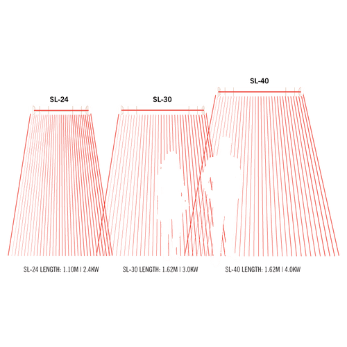 Slimline SL24 2400W Stainless Steel Infrared Heater