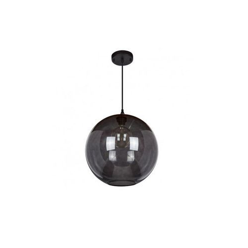 Smokey Grey Glass Globe Pendant Light
