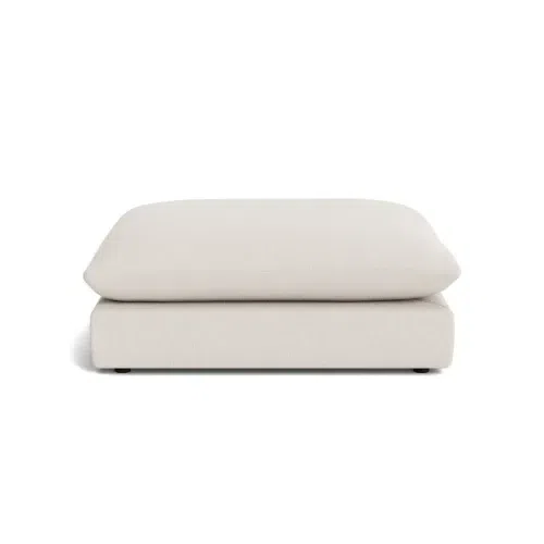 Sidney Slipcover Ottoman - Silex Off White