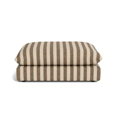 Sidney Slipcover Ottoman - Marnie Coconut Stripe