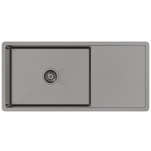 Brushed Gunmetal Cody 950x450 Single Bowl w Drain Board Sink