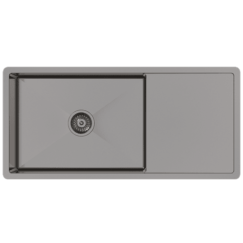 Brushed Gunmetal Cody 950x450 Single Bowl w Drain Board Sink