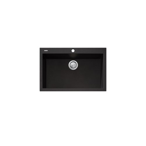 Santorini Black Mega Bowl Topmount Sink