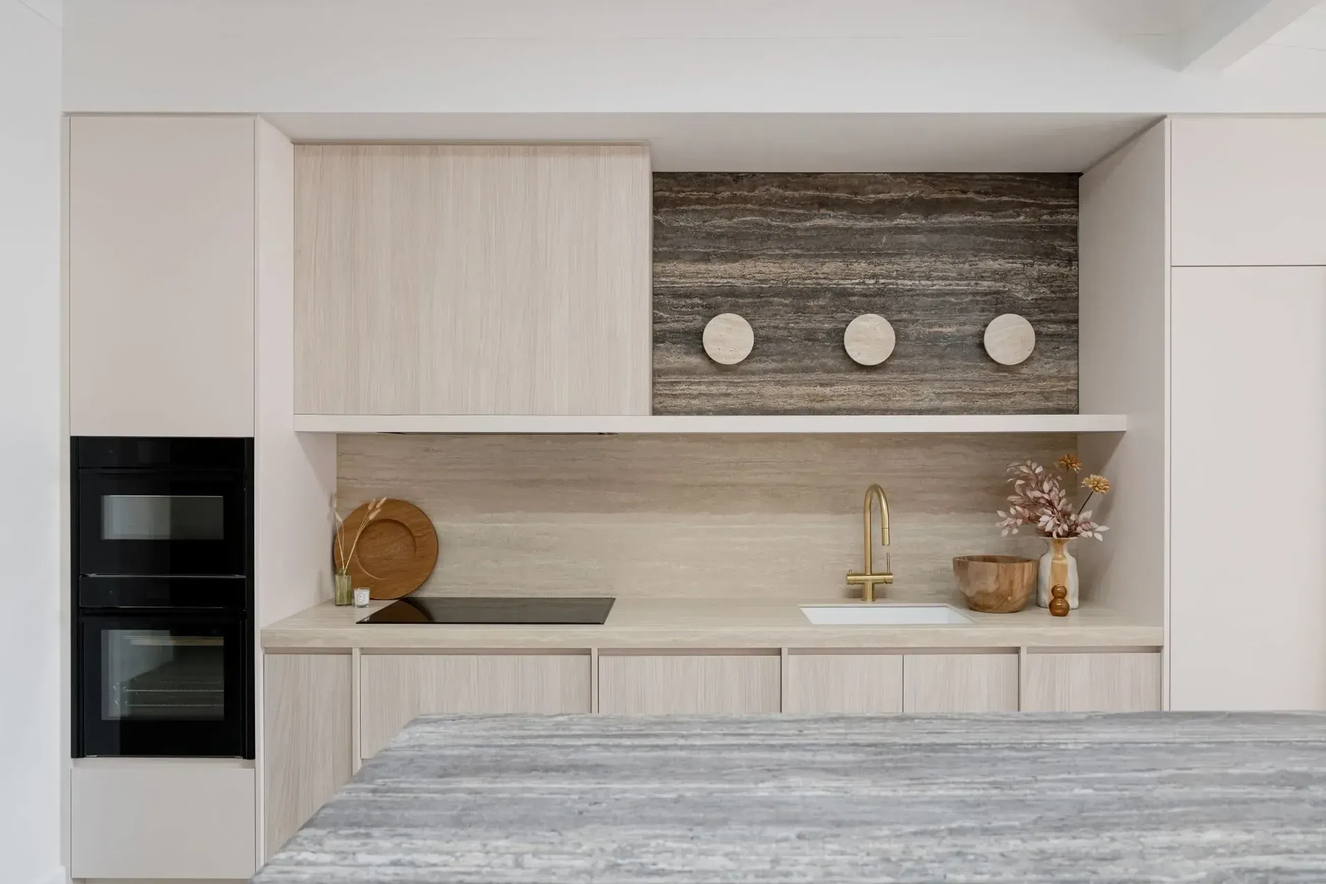 Titanium Vein Cut Travertine Benchtop