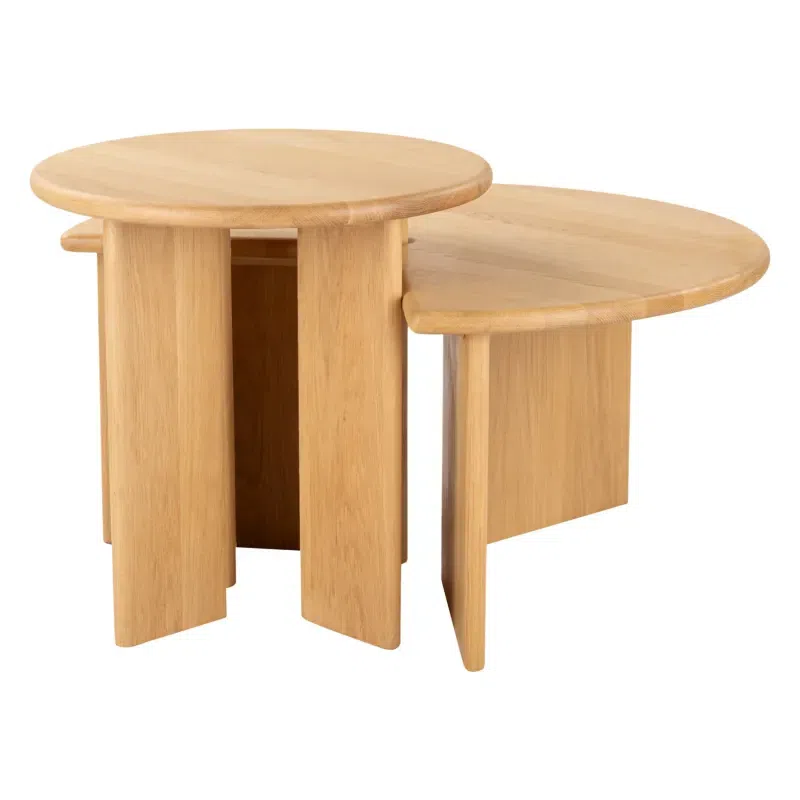 Fragment Nesting Coffee Table Set - Oak