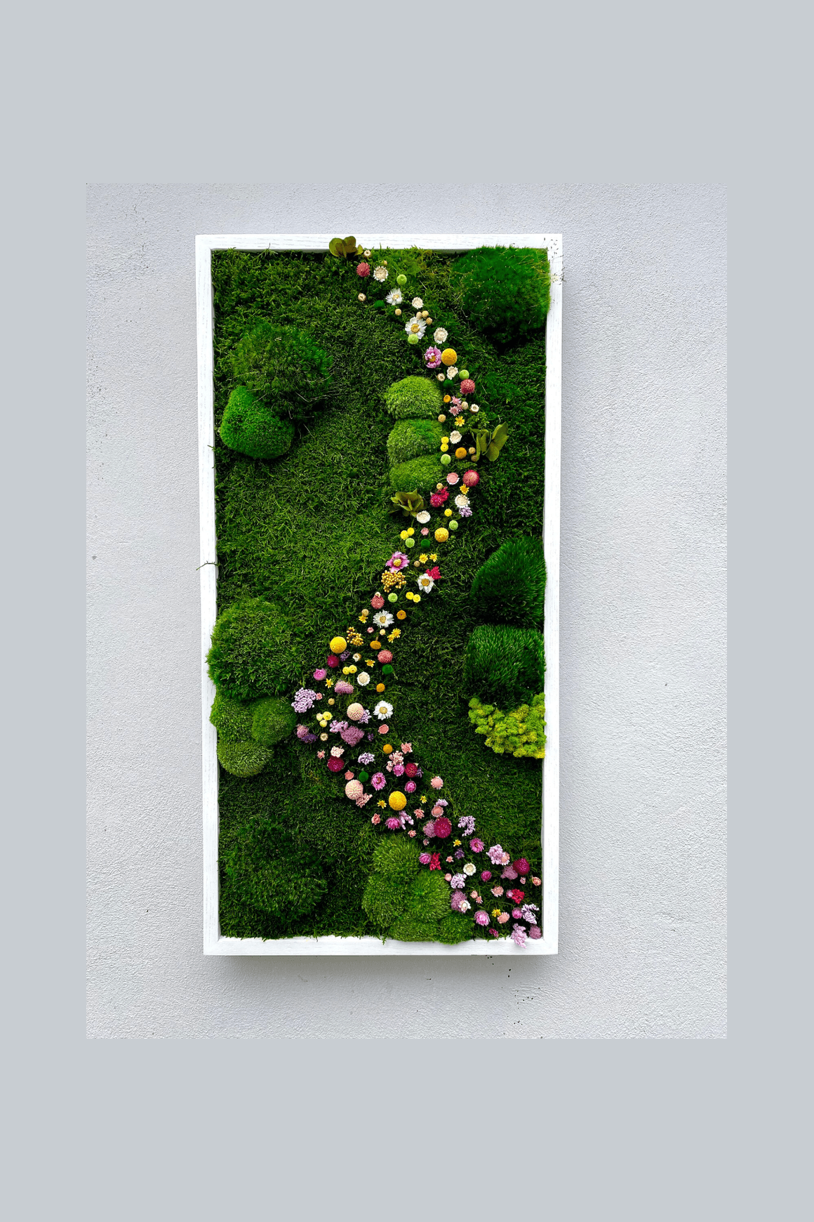 Moss Wall Art - Cascade of Flowers