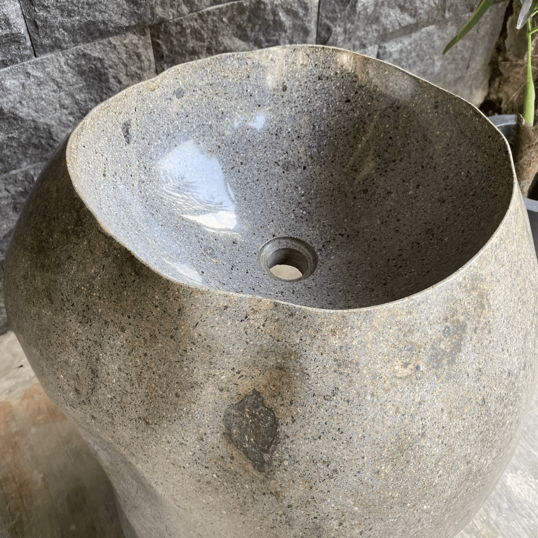 Natural Pedestal Stone Basin