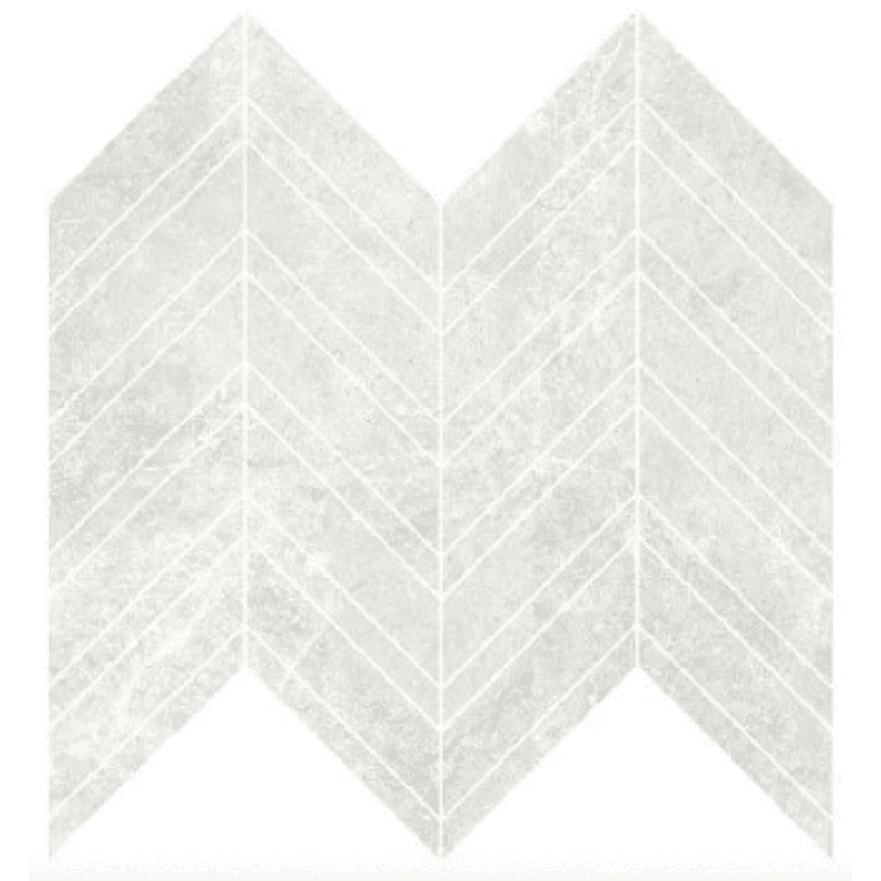 Arctic Tundra White Matt Herringbone Mosaic