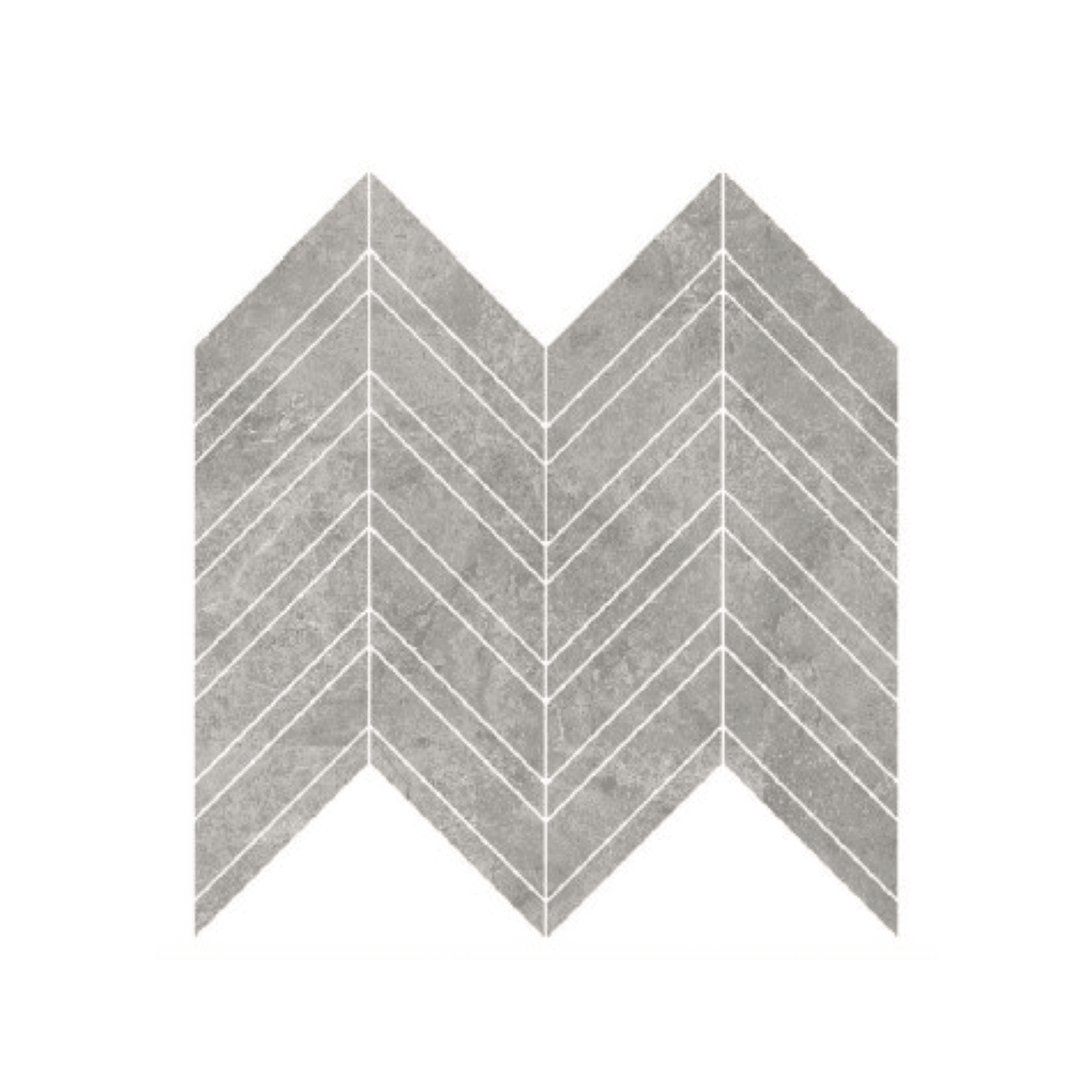 Arctic Tundra Grey Matt Herringbone Mosaic