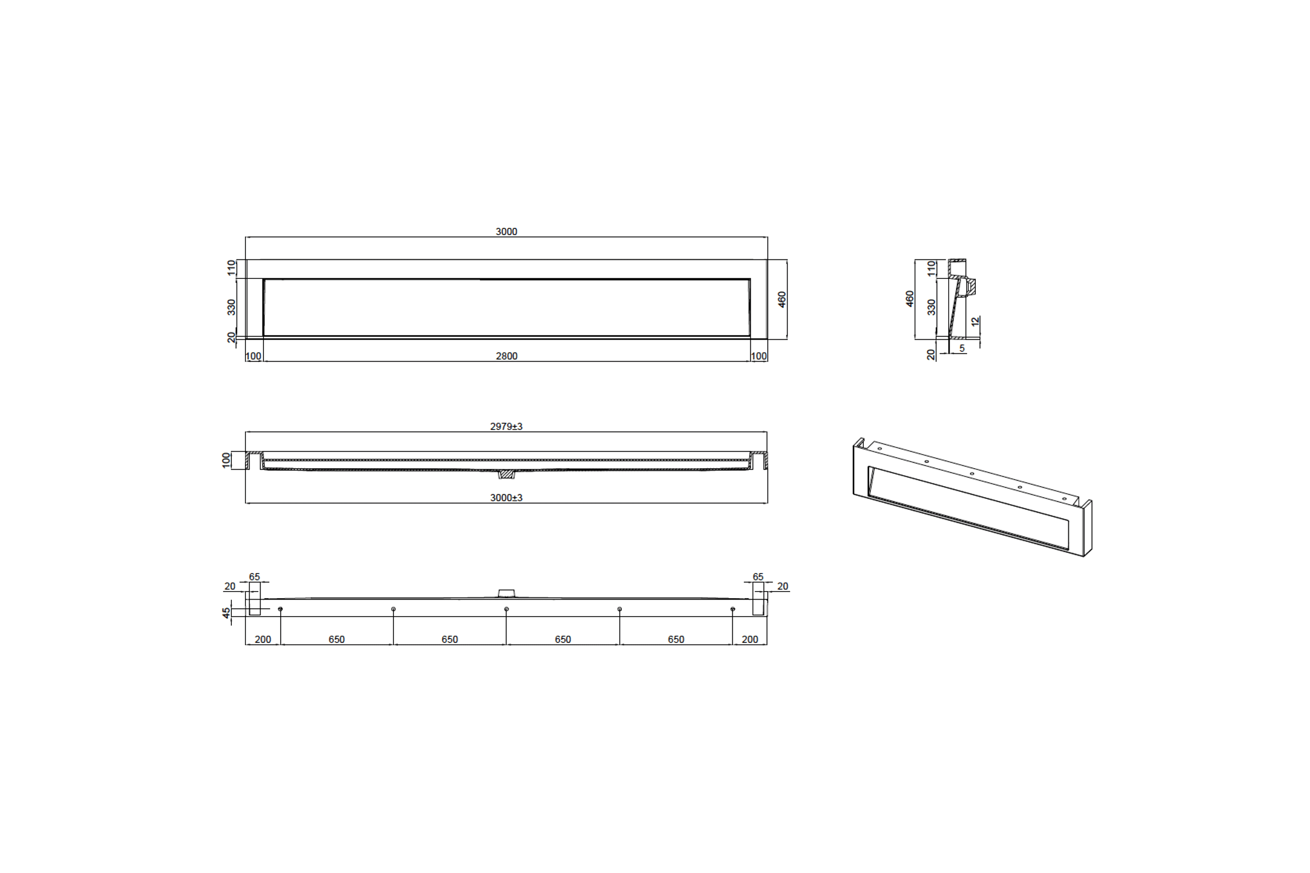 The Ramp Basin - Ramp C100 3000mm