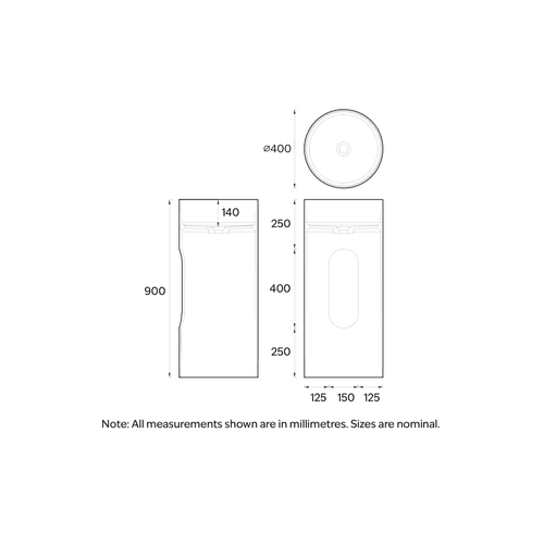 Code Halo Villastone Freestanding Round Basin
