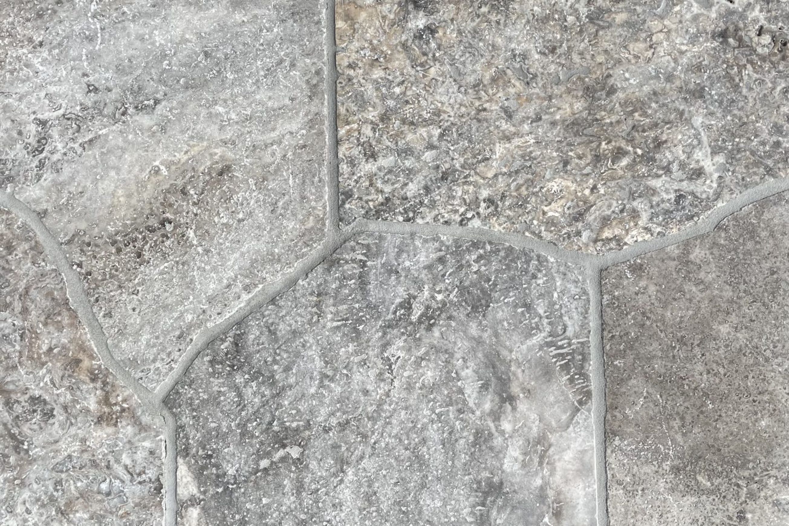 Silver Travertine Crazy Paving