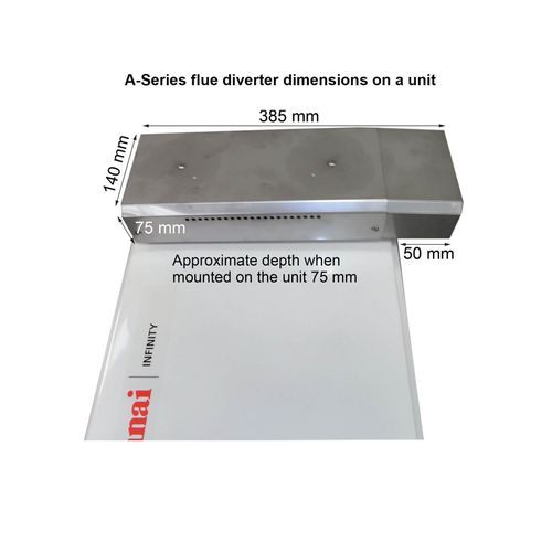 Sideways flue diverter