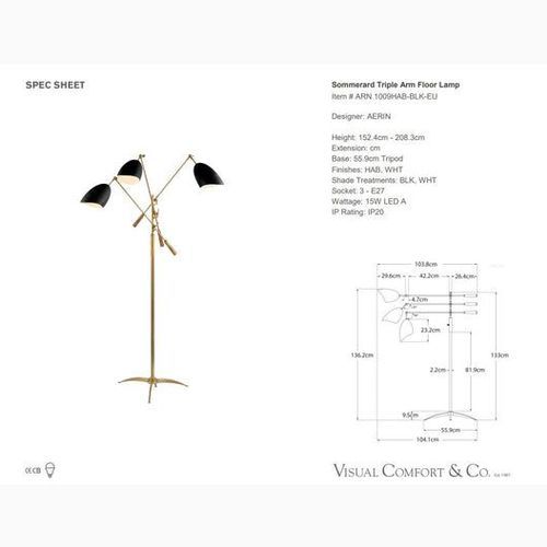 Visual Comfort AERIN Sommerard Floor Lamp