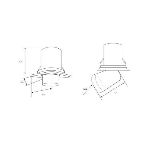 Square Snoot 15W Feature Downlight