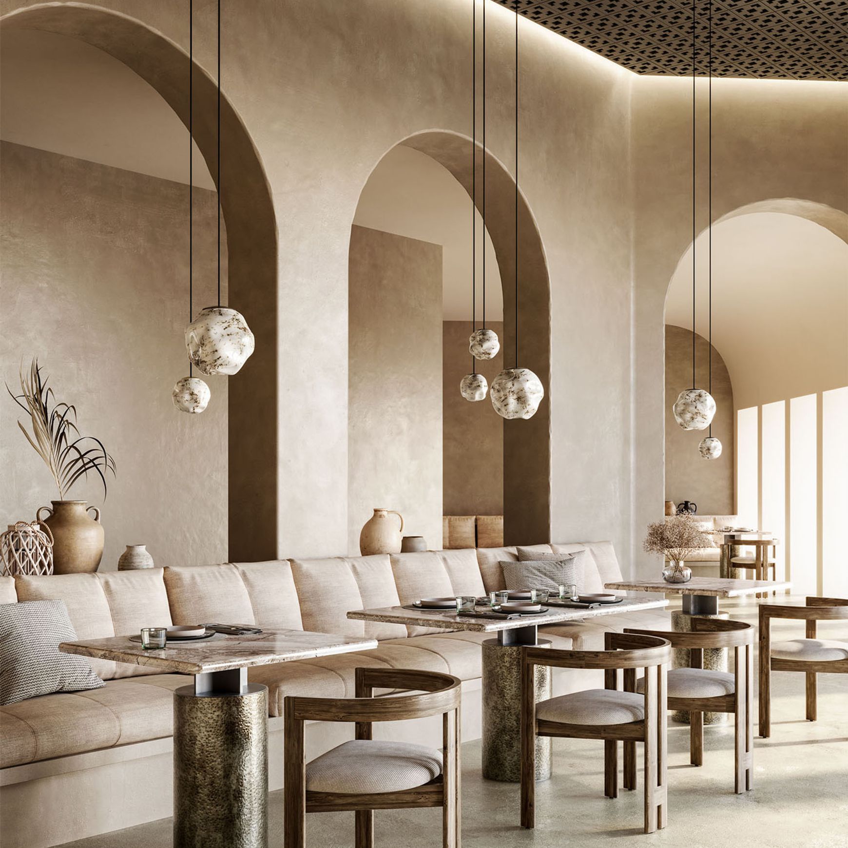Stone Pendant Light