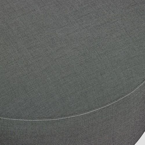 Sunbrella Round Ottoman - Charcoal Tweed