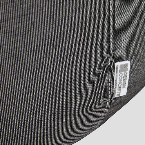 Sunbrella Round Ottoman- Charcoal Tweed