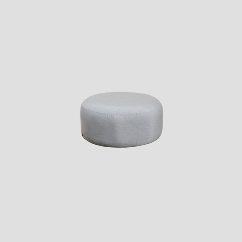 Sunbrella Round Ottoman - Lead Chine
