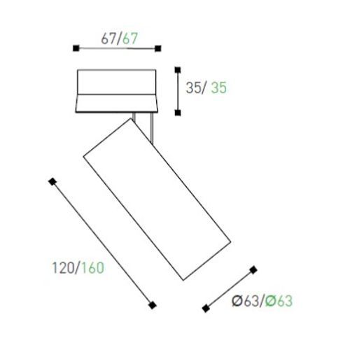 Omni Directional Can Light Surface Mounted Long