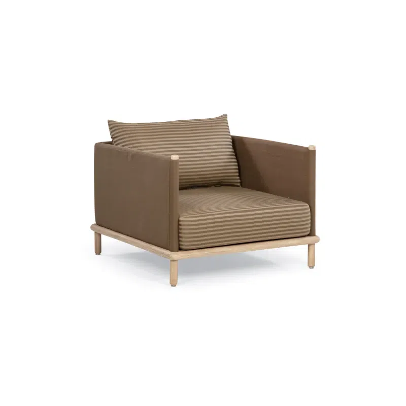 Lonnie Outdoor Armchair - Pebble Stripe
