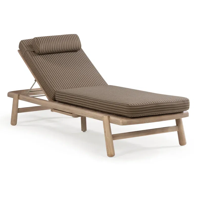 Indra Outdoor Sun Lounge - Pebble Stripe
