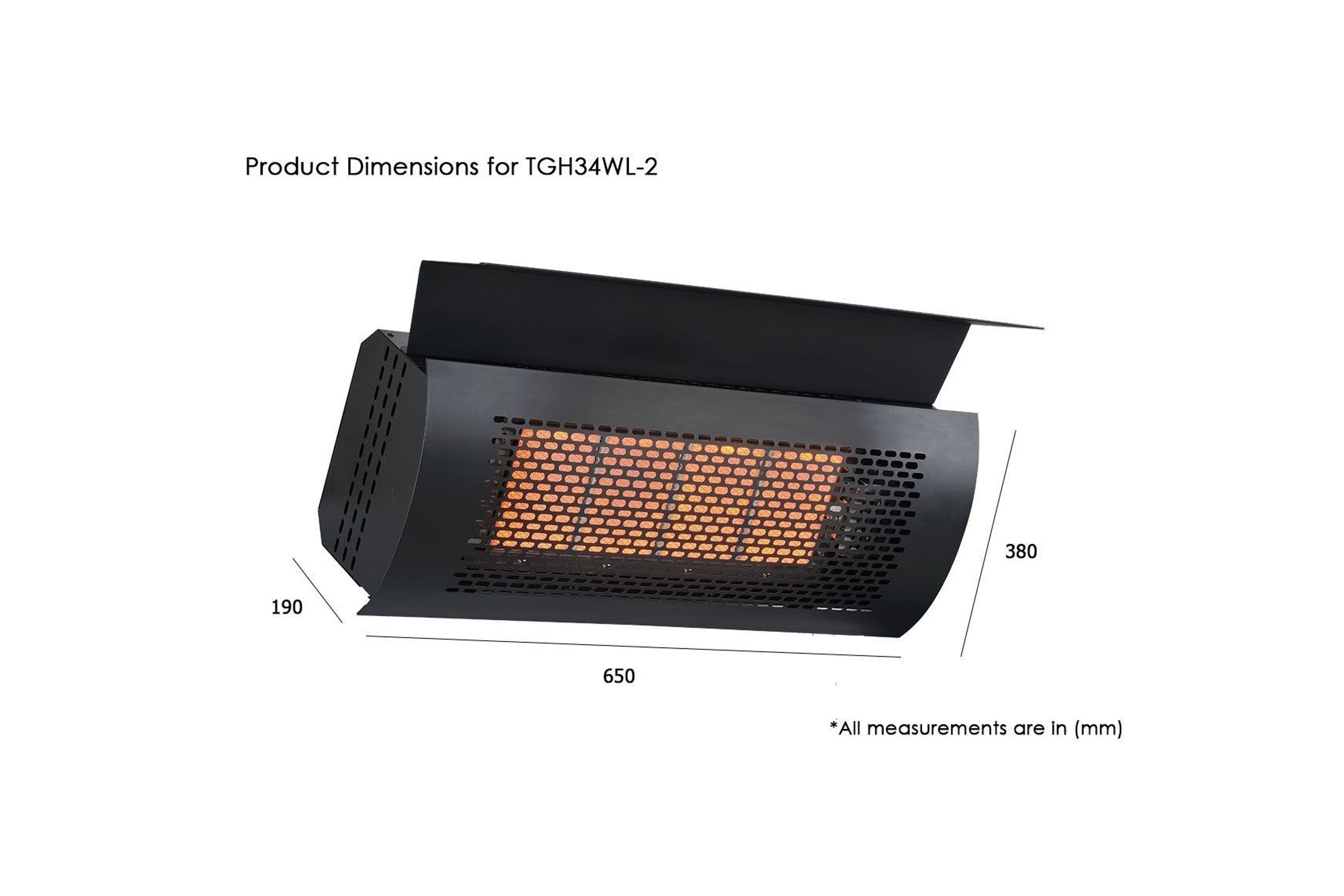 HEATSTRIP Wall Mounted Gas Heater NG