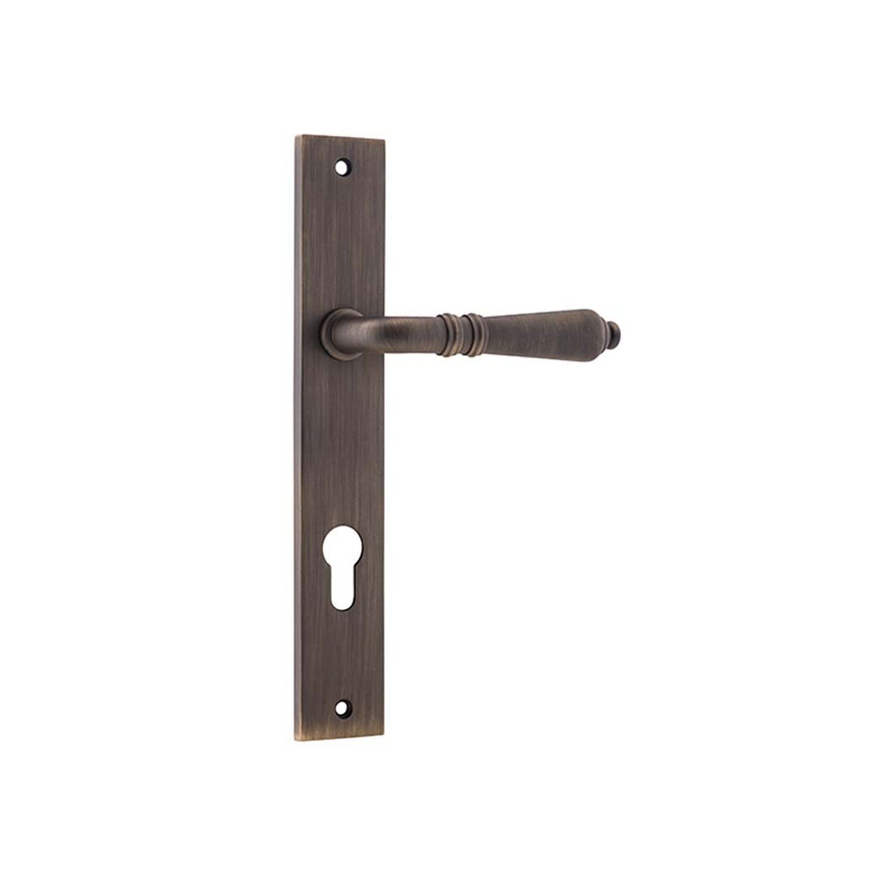 Iver Sarlat Lever on Rectangular Backplate Euro 85mm Signature Brass 10700E85 - Customise to your need
