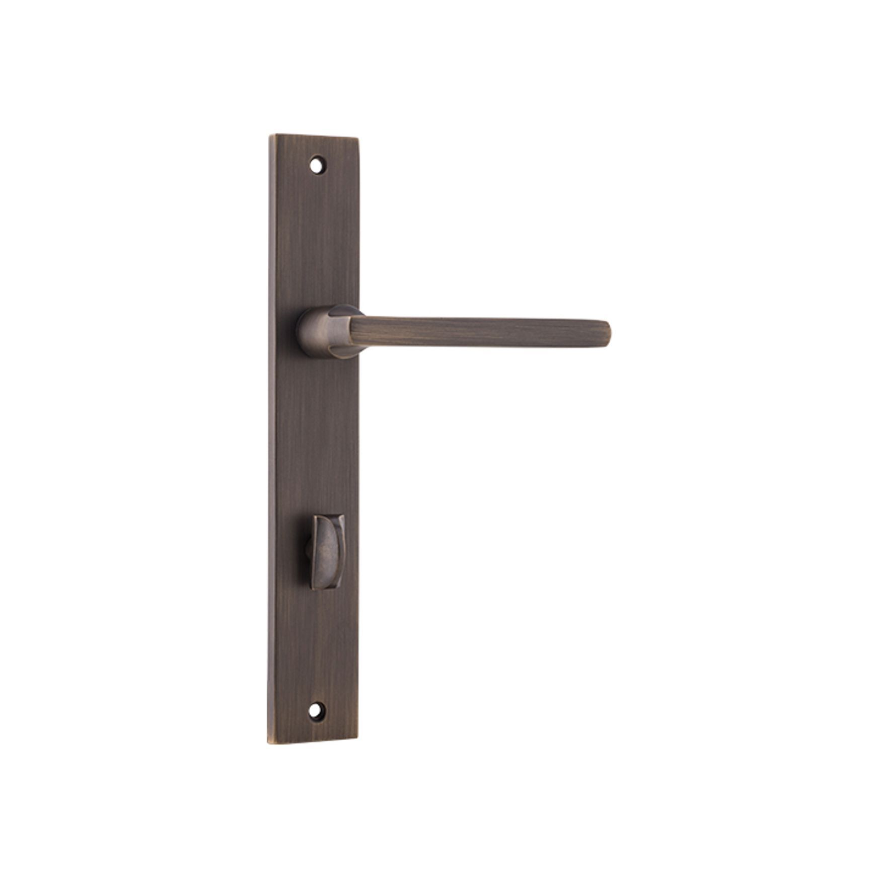 Iver Baltimore Lever on Rectangular Backplate Privacy 85mm Signature Brass 10702P85 - Customise to your need