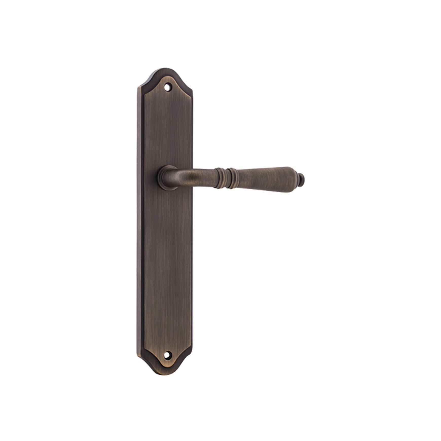 Iver Sarlat Lever on Shouldered Backplate Latch Signature Brass 10712 - Customise to your need