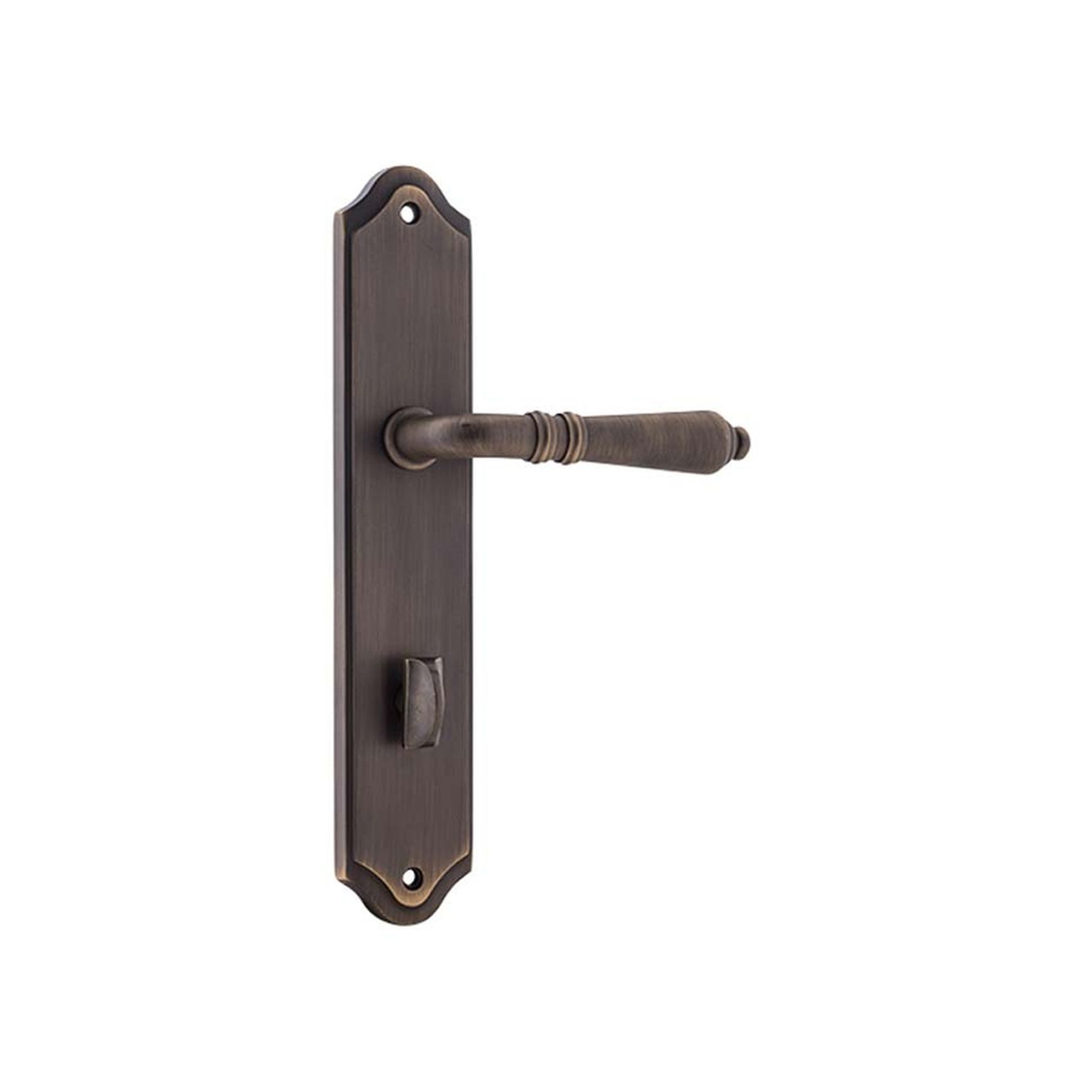 Iver Sarlat Lever on Shouldered Backplate Privacy Signature Brass 10712P85