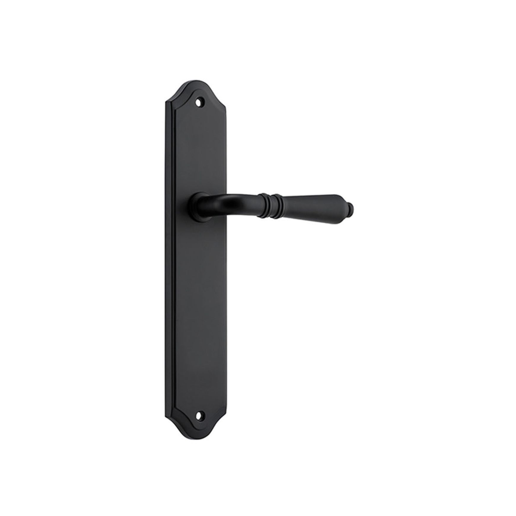 Iver Sarlat Lever on Shouldered Backplate Latch Matt Black 12712 - Customise to your needs