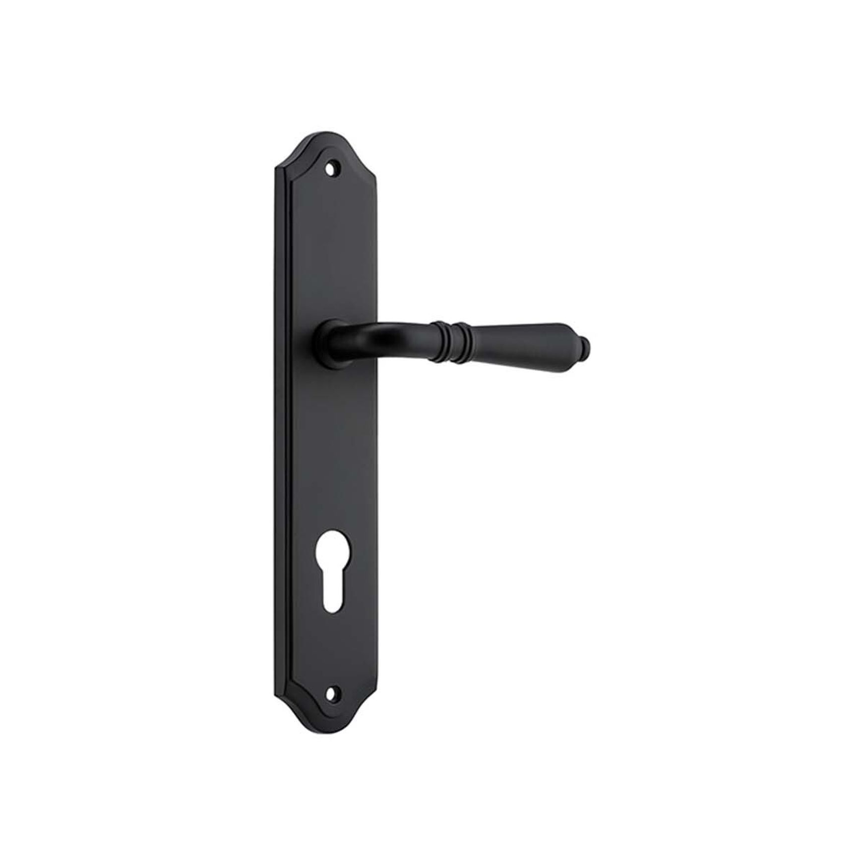 Iver Sarlat Lever on Shouldered Backplate Euro 85mm Matt Black 12712E85 - Customise to your needs