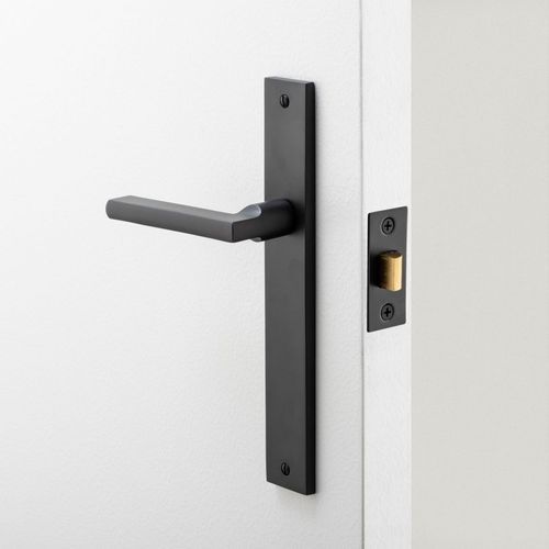 Iver Baltimore Lever on Rectangular Backplate Latch Satin Nickel 14702 - Customise to your needs