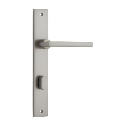 Iver Baltimore Lever on Rectangular Backplate Privacy 85mm Satin Nickel 14702P85 - Customise to your needs