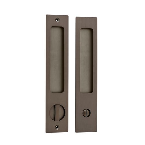 Iver Rectangular Flush Pull Privacy Set Signature Brass for Sliding Doors 21411P *Pair*