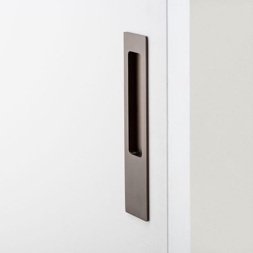 Iver Rectangular Flush Pull Passage Set Matt Black for Sliding Doors 21413 *Pair*